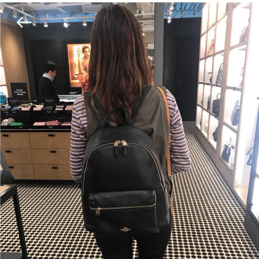 Coach Leather Backpack - image 3